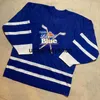 Maglia da hockey Custom Vintage Labatt Blue Baeur s cucita CCM lettere patch qualsiasi nome il tuo numero taglia S-6XL