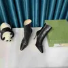 Модные сапоги сапоги GGITY High Hel Heel Boots Boots Шерстяная кожаная зима теплый снежный снег антискридные женщины повседневные носки Обувь 03-03