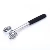 Tenderizer Mallet Sturdy Beef Lamb Minced Home Kitchen Stainless Steel Steak Pounders Softener Meat Hammer CPA4477 Ss120