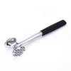 Meat Tenderizer Mallet Sturdy Beef Lamb Minced Home Kitchen Stainless Steel Steak Hammer Pounders Softener Meat Hammer CPA4477 ss1203