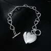 L￤nk armband 925 st￤mpel silver f￤rg romantisk k￤rlek hj￤rtram h￤nge f￶r kvinnor tillbeh￶r mode charm parti br￶llop smycken