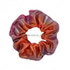 Bandos de borracha de cabelo moda corea elástica banda de cabelo scrunchies para meninas mulheres brilhantes colorfu laços de cavalo acessórios de corda de rabo de cavalo dro dhi4x