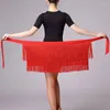 Vêtements de scène adulte danse du ventre couleur Pure gland hanche écharpe femmes Performance jupe latine haute qualité noir rouge danse vêtements