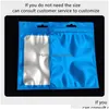 Packing Bags Packing Bags Packages Bag Colored Aluminum Foil Resealable Zip Lock One Side Clear Back Plastic Smell Proof Pouches Dro Dhmf1