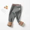 Leggings Tights Autumn Girls Fleece Thick 1 8Y Young Children Casual Clothing Spring Trousers Winter Warm Kids Solid Skinny Pant 221203