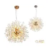 Pendant Lamps Modern Dandelion Chandelier Lamp Crystal Ceiling Lights Globe Ball Firework Pendant Lighting For Dining Bedroom Living Otl4D