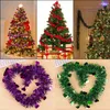 Christmas Decorations Colorful Garland Wire Tinsel Hanging Rattan Tree Ornament Decoration Xmas Birthday Party RibbonDecor
