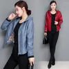 Women's Leather Genuine Real Spring Autumn 2023 Large Size Middle Aged Women's Short Haining Garment Slim Versatile Jacket Hoodie