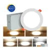 Downlights LED inf￤llda takljus Dimbara Downlights 6 tum 5cct trathin med kopplingsbox 2700K 3000K 3500K 4000K 5000K SELECT OTVC1