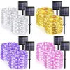 Gartendekorationen Solar String Fairy Lights 5m 50LED 30M 300 LED wasserdichte Outdoor-Girlande Power Lampe Weihnachten für Dekoration 221202