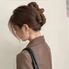 シンプルさヴィンテージフィルックベルベット爪女性ファッションポニーテールクリップヘアクローエレガントなヘッドドレススタイリング