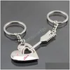 Chave anéis de casal anel key Love Love Heart IntertraLbock Keychain Metal Alloy