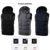 Gilet pour hommes 9 zones chauffées gilettes de veste sans manches masculines à capuche pour hommes épaissis les vestes usb usb super chaud de chasse extérieur vestes 221202