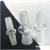 Smoking Pipes Glass Bong Adapter Smoking Water Pipes With Hookah 14Mm 18Mm Male Female Grinding Mouth Bongs Adapters Adaptor Convert Dho2R