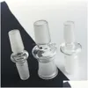 Rökrör Glas Bong Adapter Rökvattenpipor Med Vattenpipa 14Mm 18Mm Hane Hona Slipning Mun Bong Adapter Adapter Convert Dho2R