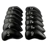 Other Golf Products 12 Pcsset Portable PU Club Iron Head Covers Protector s Cover Set 221203