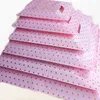 Gift Wrap 50pcs Pink Gold Dot Plastic Handle Bags Clothing Packaging With Handles Shopping Bag 221202