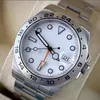 High-End Men's Mechanical Watch Exp Series 41mm Automatisk rörelse Sapphire Glass Back rostfritt stål Fast folding spänne romantisk dating män armbandsur