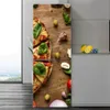 Other Decorative Stickers Food Refrigerator Vinyl Fridge Wallpaper Whole Door Cover Kitchen SelfAdhesive Freezer Film Wall Poster Mural Decals 221203