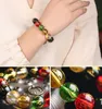 Braceletki z koralikami dla kobiet mężczyzn Para religia Budda Modna biżuteria prezent urodzinowy czerwone kryształowe czakry