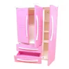 Kitchens Play Food Threedoor Pink Modern Wardrobe Play set for Barbi Furniture Can Put Shoes 221202