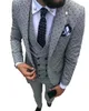 Herenpakken blazers witte pak 3 stuks gevlekte inkeping revers slanke fit dubbele borsten vest smoking tuxedos bruidegomsmannen voor bruiloft blazer vest broeken 221202