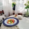 Tapetes de mesa Inyahome Round Placemats para conjunto de jantar de 6 tecidos de cozinha não deslizante resistente ao calor interno e externo
