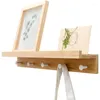 Clothing Storage Bamboo Floating Wall-Mounted Rack Coat Hook Towel Hanger Holder European Style Dress Wall Door Hat