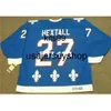 #27 RON HEXTALL Quebec Nordiques 1992 CCM Vintage Home Hockey Jersey or custom any name or number retro Jersey