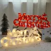 Noel Süslemeleri Ağaç Kolye LED Mektup Kalıp Hafif Merry Tabela Navidad Decoracion Novedades Natal Noel 221203