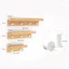 Clothing Storage Bamboo Floating Wall-Mounted Rack Coat Hook Towel Hanger Holder European Style Dress Wall Door Hat