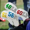 Altri prodotti per il golf Aliennana 4 pezzi Copritesta mazza Copritesta protettivi in ferro con zeppa Love 48ﾰ 52ﾰ 56ﾰ 60ﾰ Pelle sintetica bianca 221203