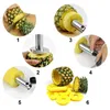 Knivkökverktyg rostfritt frukt ananas corer skivor peeler cutter parer bästsäljande ananas skivor frukt kniv skivare SS1203