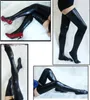 The Queen's underwear show glue socks bright elastic long tube over knee patent leather socks lure SM fun