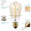 LED -lampen retro Edison Light BB E27 110V 220V 40W ST64 A19 T10 T45 T185 Filament Vintage Ampo￫