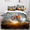 Bedding Sets Motorcycle Rider Duvet Capa de bicicleta sujeira conjunto de motocross para homens Durable Queen King Polyster Consolador 221206