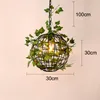 Lampy wiszące vintage żelazne lampy kulkowe przemysłowe rośliny LED wisząca kuchnia
