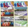 Krzesło obejmują 12 colors Spandex Wedding Banquet Anniversary Decor Home El Dining Party Lycra Kitchen Seat