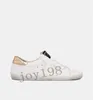 Goldenss Gooses Chaussures unisexe style ancien Véritable derme en cuir blanc Super-Star avec baskets taille Superstar scintillantes WMi