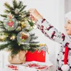 Juldekorationer Rensa akrylprydnad Flatprydnader f￶r hantverk 2022 Rund bollbubblatr￤d h￤ngande h￤nge DIY