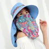 Breda randen hattar dam Big Sun Hat Spring Summer Sunscreen Fisherman Head Cover Outdoor Cycling Trip Vandring Beach Caps