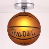 Hanger lampen bar club decoratie basketbal lamp bruin plafond moderne hangende armaturen kinderen kamer kinderpanda licht licht