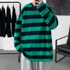 Men's T Shirts Privathinker Harajuku Striped T shirts For Men Oversized Tees Man Casual Long Sleeve Tshirt Woman Loose Pullovers Tops 5XL 221202