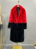 Pelliccia da donna Faux Inverno Donna Coniglio di alta qualità Cappotto lungo di lusso Cappotto con risvolto Cappotto spesso caldo da donna in peluche 221202