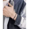 Hip Hop -armband Designkedjan Tie Steel Armband Men's Ins Fashion Personality Street Cuban Chain Bangle