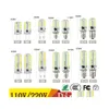 Żarówki LED Dimmowalne światła LED SMD 3014 BB G4 G8 G9 E11 E12 14 E17 Crystal Sillight BBS 110V 220V 64 152 Diods Dowód Ligh OTN0I