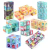 Infinite Foldable Magic Cube Puzzle Toy Stress Relief Fidget Toys Decompression Toys Anxiety Reliever Halloween Christmas Easter Supplies