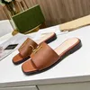 Beach slippers Fashion slippers Women slide Womens sandal Brand name Classic flat heel Summer designer Leather Hotel Bathroom Women Sexy Large 35-43