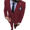 Herenpakken blazers witte pak 3 stuks gevlekte inkeping revers slanke fit dubbele borsten vest smoking tuxedos bruidegomsmannen voor bruiloft blazer vest broeken 221202