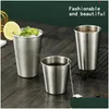 Vinglas i rostfritt stål muggar rak 10oz 12oz 14oz 17oz 23oz 304 vakuum rese kopp tumbler mugg lock bil tumblers ot1de